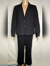 Ann Taylor Petite Curvy black pantsuit