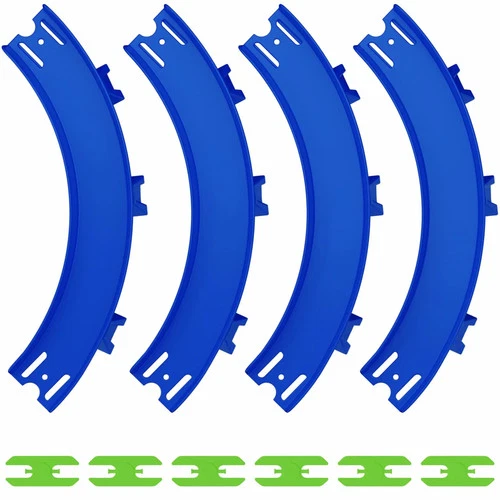 4 Curve Track Pieces Compatible with Hot Wheels Curved Corner