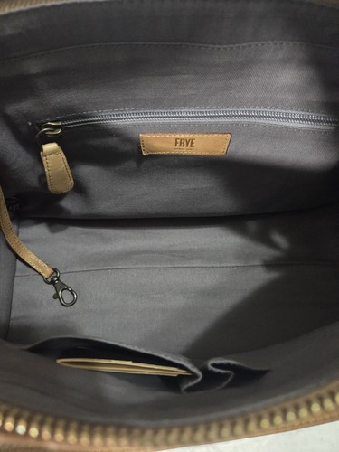 Frye Leder Melissa Satchel Handtasche Umhängetasche Beige Leder Neu - Bild 8 von 18