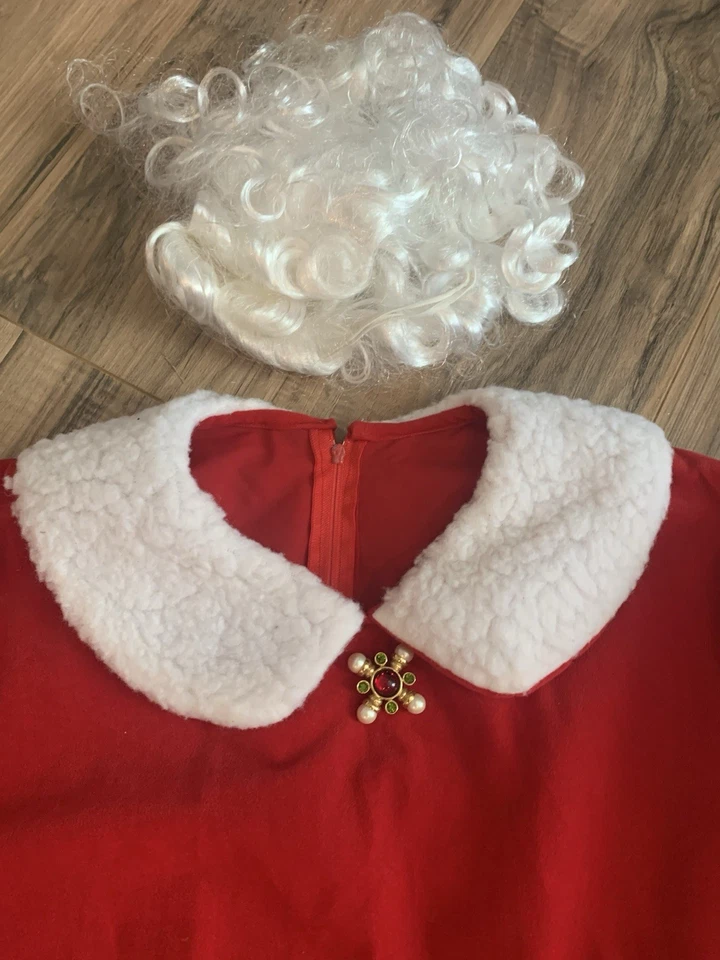 Adult Women's Cosplay Party Mrs. Santa Claus Costume Dress Size Large - Image 2 of 3