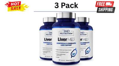 3 Packs 1MD Nutrition LiverMD - Liver Support Supplement New | Exp 11/2027