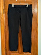 New York  Co Women's Black Straight Leg Stretch Dress Work Pants Petite sz 12