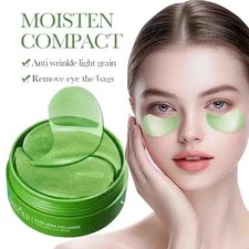 60 Pcs Aloe VERA Collagen Under Eye Patches Hydrating Anti Aging Reduces Dark