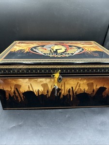 Man O’ War Cigar Humidor Decorative Wooden Box. ML