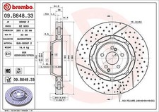 2x BREMBO Bremsscheibe Vorderachse für MERCEDES-BENZ 2x BREMBO Bremsscheibe Vorderachse für MERCEDES-BENZ