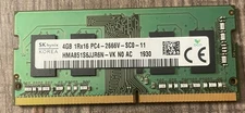 SKHYNIX 4GB SODIMM 1RX16 DDR4 PC4-21300 2666MHZ MEMORY MODULE HMA851S6JJR6N-2