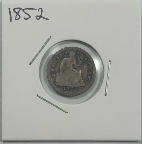 1852 Seated Liberty Dime Coin