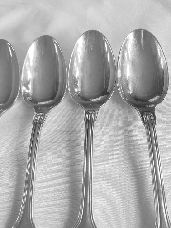 Juego de 6 cucharaditas Christofle Chinon plateadas 5 7/8" Foto 3 de 4