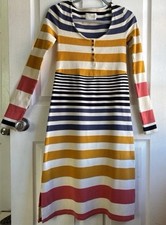 🪴Anthropology: Saturday/Sunday Striped Knit Midi Sweater Dress Long Sleeve XS