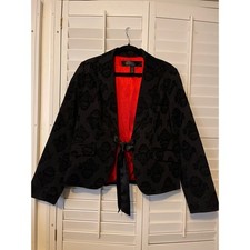 Apostrophe Black with red satin lined blazer size 12