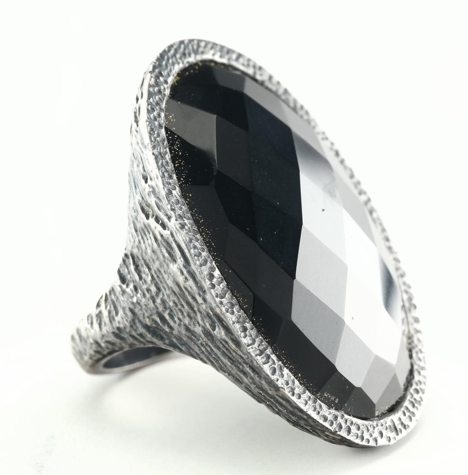 Sevan Black Onyx Sterling Silver Ring Size 6 1/4 - image 1