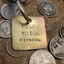 1956 Buick Special Custom Solid Brass Key Fob B 56 1956 Buick Special Custom Solid Brass Key Fob B 56