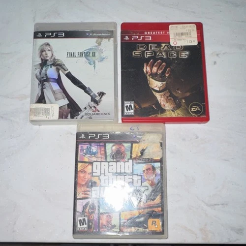 Final Fantasy XIII Dead Space GTA V PS3 Square Enix Rockstar EA Manual Included
