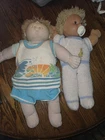 Lot of 2 Large 20" 1980s Dolls MN THOMAS Cabbage Patch & EFFE Italy 90s Clothes