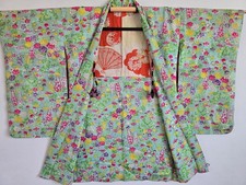 1930s,Antique Japanese Silk KIMONO Robe , Haori,,Gown, Dressing,125