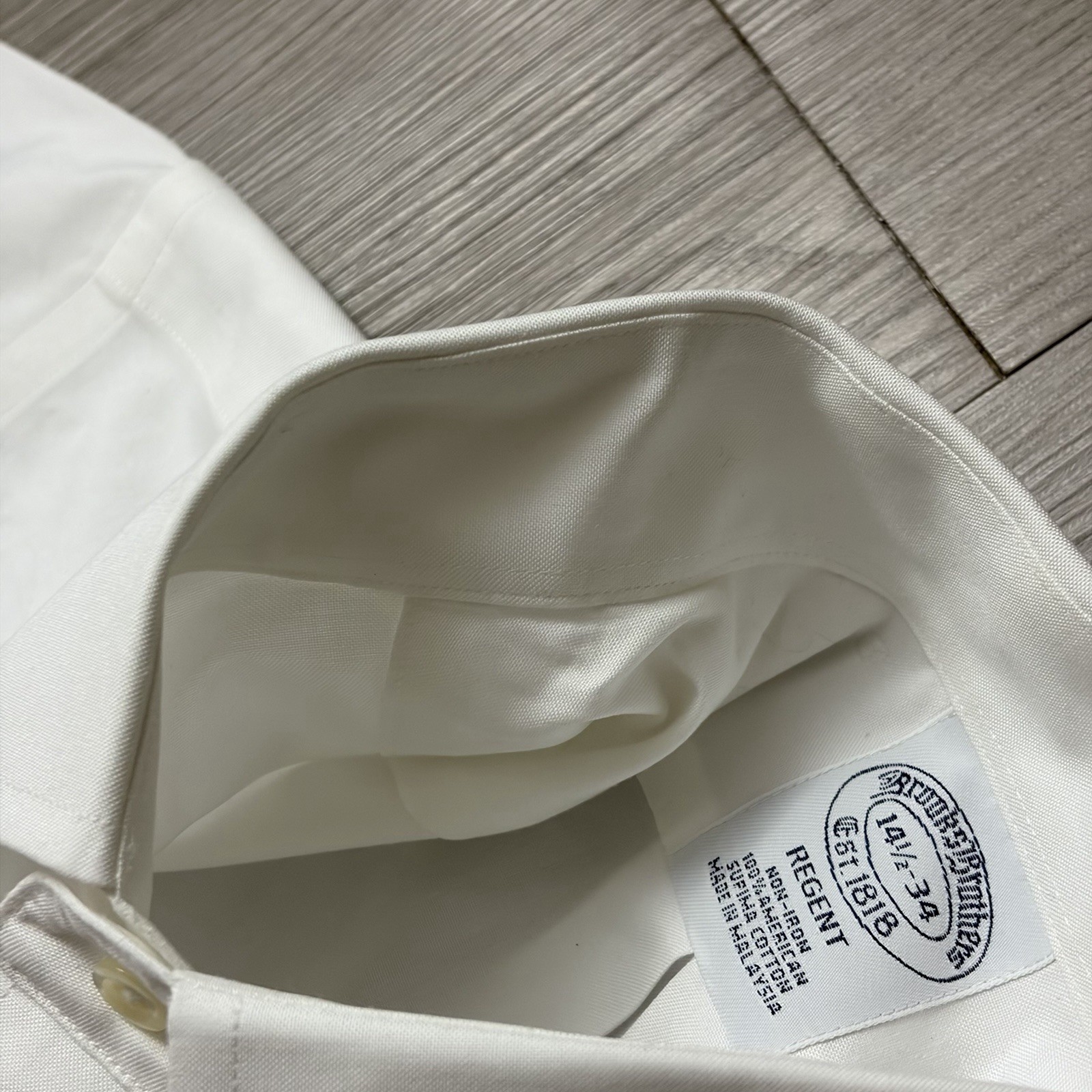 Brooks Brothers Regent Fit White Dress Shirt 14.5-34 thumbnail 5