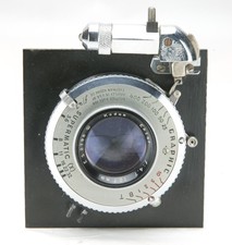 Vintage Kodak Ektar Lens 4.7/127mm w/Graphic Shutter & Graflex 4x5" Board. Clean