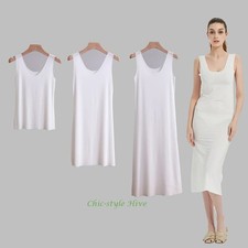 Women Full Slip Under Dress Slips Undergarment Nightwear Sleeveless Nightgowns