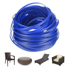 1-Pack Wicker Repair Kit, 5mm x 66ft/20m Plastic Flat Rattan Dark Blue