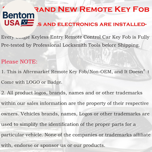 Key Fob Replacement Fits for Dodge Ram 1500 2013-2021 Ram 2500 3500 4500 5500 20 - Picture 5 of 12