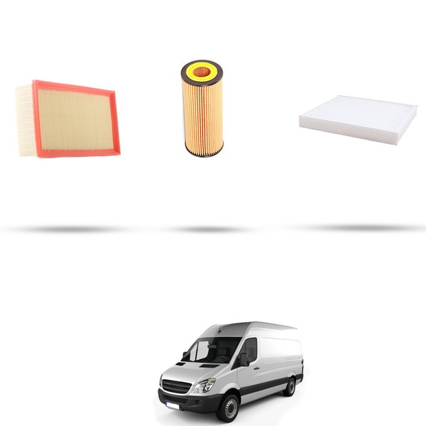 Hoffcar Wartungsset - 3 Filter FüR Mercedes Sprinter II (906) 524 V6 190KW Ab-image