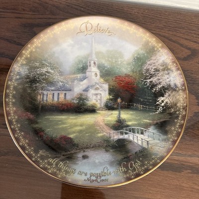 Thomas Kinkade  The Spirit Of Life  -  '' HOMETOWN CHAPEL ''   Plate First Issue