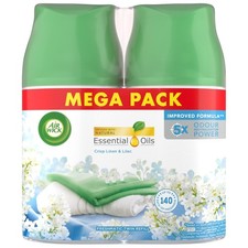 Air Wick Automatic Air Freshener Freshmatic Spray Twin Refills, Crisp Linen a...