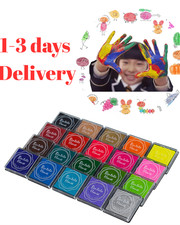 CIOUYAOS 20 Colors Ink Pad Stamps, Washable Safe Craft Inkpad for Rubber