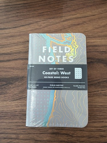 Field Notes Coastal West Pocket Notebooks, New, Set of Three, FNC-38b