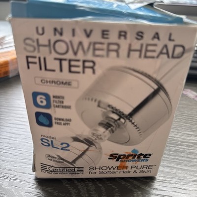 Sprite Showers Shower Filter Model SL2-CM Chrome Slim-Line 2 Dial-A-Date Clean