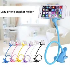 Universal Lazy Mobile Phone Gooseneck Stand Holder Flexible Bed Desk Table Clip