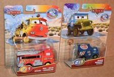 Disney Pixar Cars Color Changers RED  SARGE RACE  RESCUE LOT OF 2 NEW
