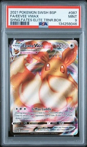 2021 Pokémon SWSH BSP #087 Full Art Eevee VMAX Shinning Fates Elite Promo PSA 9
