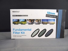New Vivitar Fundamental Filter Kit 52mm - 3 Pieces - UV, CPL, ND8 Filters Sealed