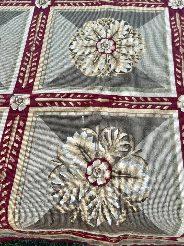 Alfombra tejida a mano estilo romano italiano a punta de aguja alfombra 3x5' Foto 4 de 4