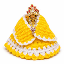 Handmade Mata Rani Woolen Dress Radha Rani Poshak Deity Idol  2 Dress combo 