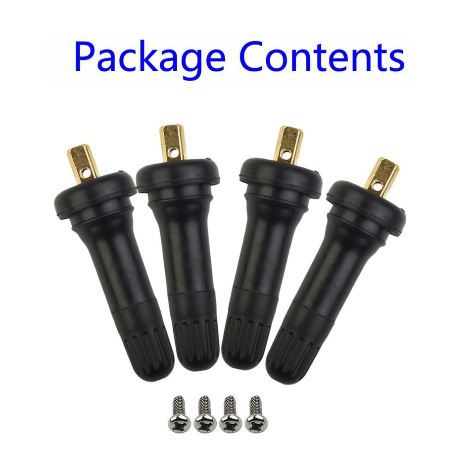 Valvole a Scatto per Pneumatici, 4 Pezzi TPMS Valvola Stelo Del Pneumatico, Steli Valvola Pneumatici A Scatto, Stelo per Valvola A Scatto per Pneumatici in Gomma Anti-esplosione per Auto