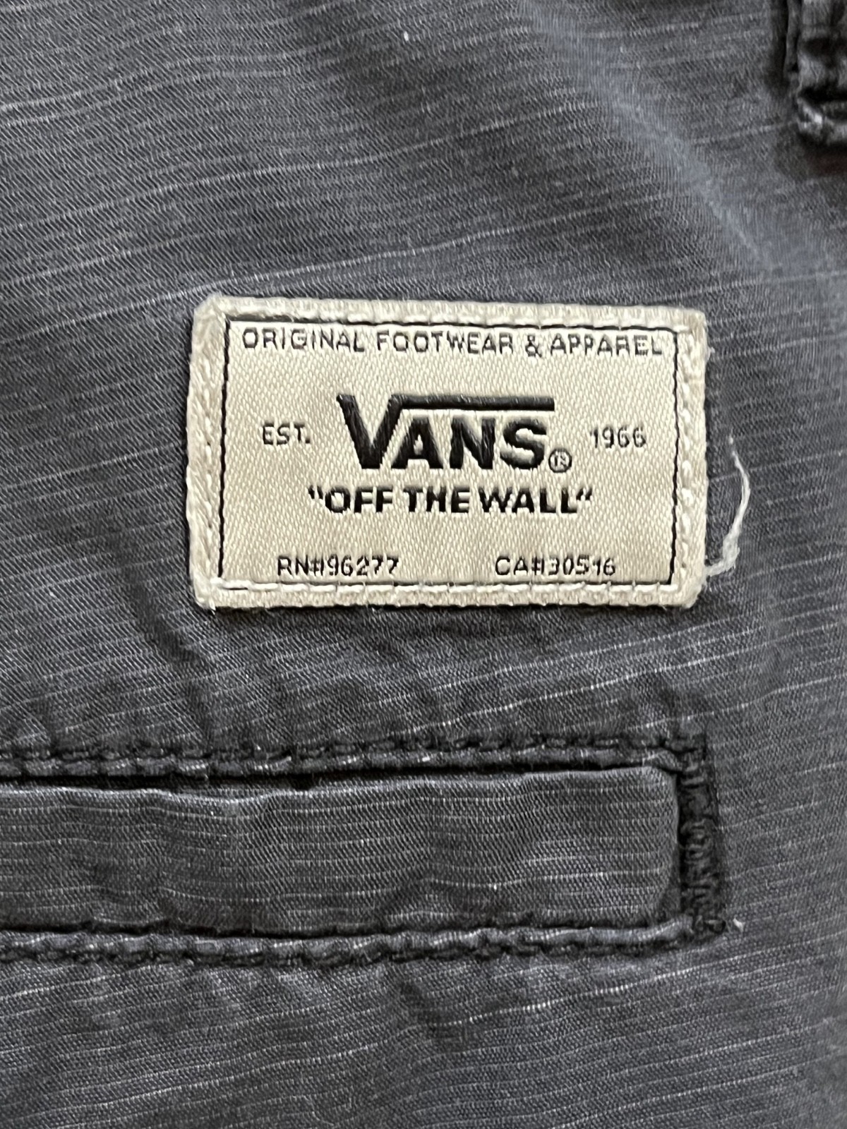 Vans Off The Wall Mens Chino Shorts Gray Size 36  Inseam Skate thumbnail 7