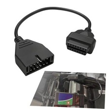 OBD1 Scanner, OBD1 to OBD2 Adapter, 12 Pin to OBD2 16 Pin Socket Scanner Cable