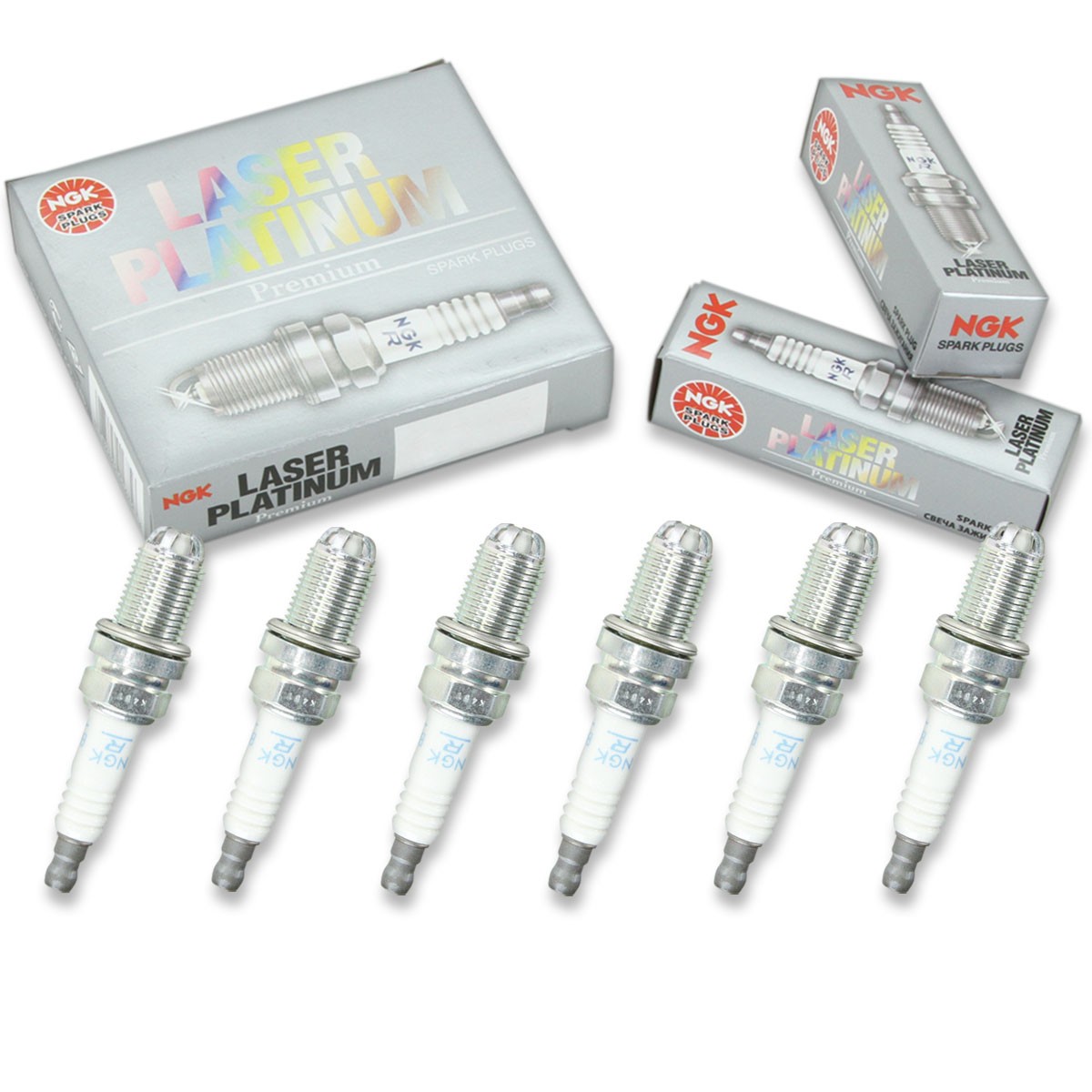 6 pcs NGK Laser Platinum Spark Plugs for 1996-1999 BMW M3 3.2L L6 - Engine ha