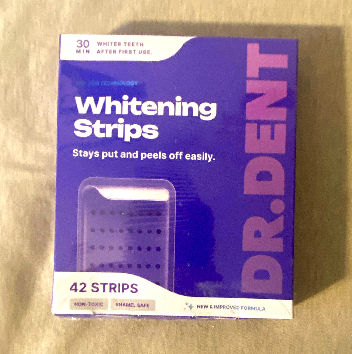 DR.DENT Teeth Whitening Strips 42 Count Coconut Non-Toxic Enamel Safe