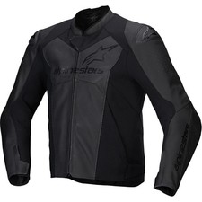 Alpinestars Faster V3 Airflow Leather Jacket Motorcycle Black Black