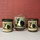 Yankee Candle WARREN KIMBLE Folk Art BUNNY RABBIT Melon Patch VOTIVES + HOLDER