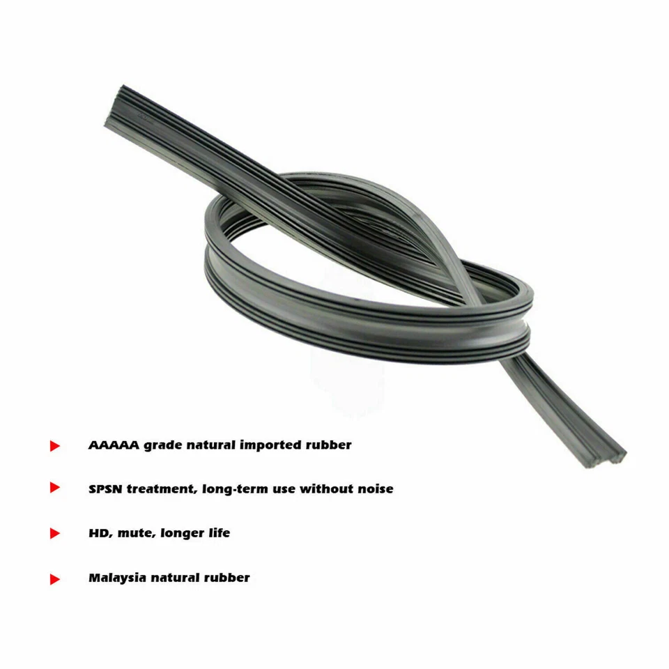 2 PIEZAS 26" 6mm Limpiaparabrisas Coche Recambios Tiras de Goma Limpiaparabrisas Borde Foto 4 de 4