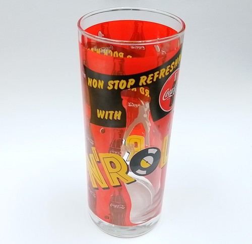 2000s Hard Rock Cafe Bangkok Rock 'N' Roll Coca-Cola 7" Drinking Glass Tumbler - Picture 4 of 12