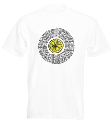 T-Shirt The Stone Roses - Fools Gold Lyrics - Blanc - Homme - Coton - Fabriqué Au UK