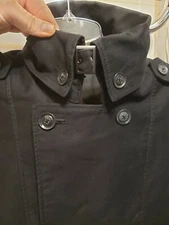 MICHEL KLEIN HOMME Black Elegant Cotton Coat  size 46