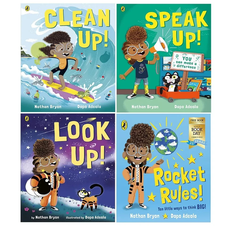 Nathan Bryon Collection 4 Books Set Speak Up,Clean Up, Look Up, Rocket Rules
