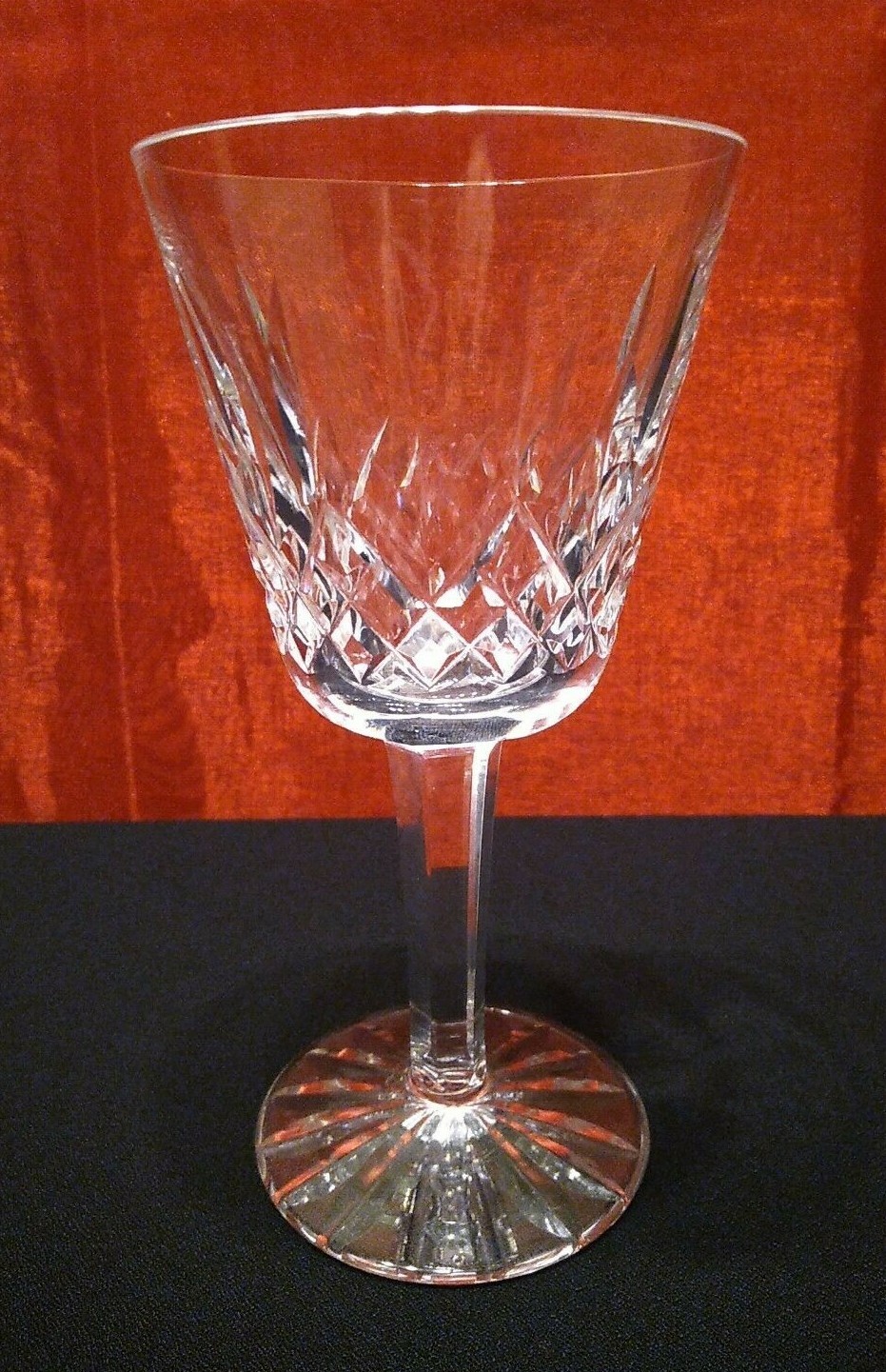 5 7/8 Waterford Crystal Lismore Red Claret Wine Glass