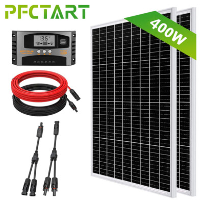 400W Solar Panel Kit High-Efficiency Charger Battery Off Grid Caravan RV Home US